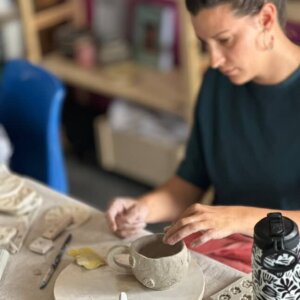 Woman doing handbuilding