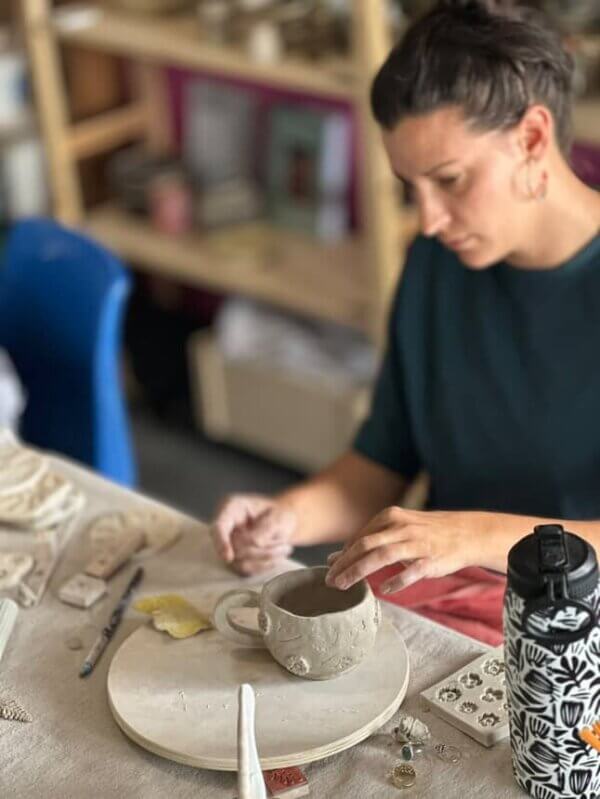 Woman doing handbuilding